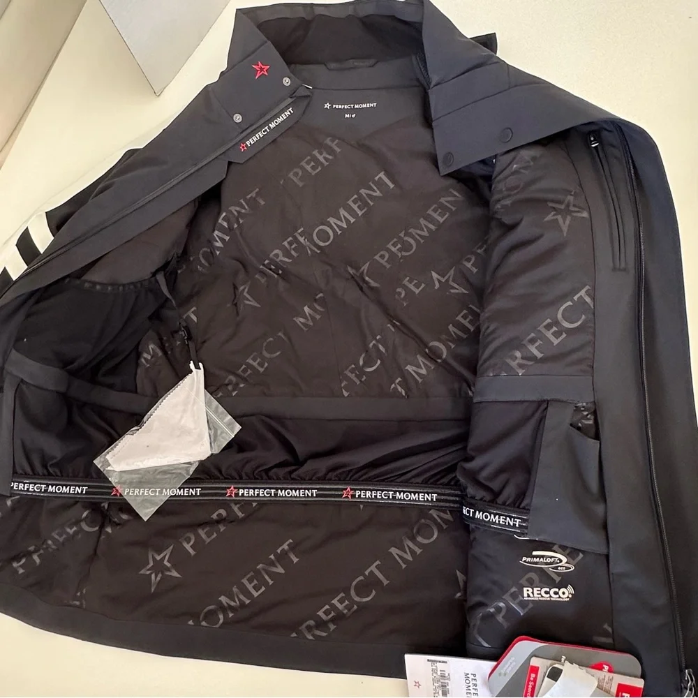 Perfect Moment Black and White Chevron Ski Jacket - Picture 9 of 16